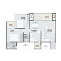 Om Mangalam Disha Kiwale 2 BHK Floor Plan Image