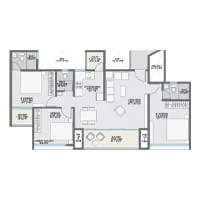Om Mangalam Disha Kiwale 3 BHK Floor Plan Image